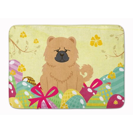 Carolines Treasures Easter Eggs Chow Chow Cream Machine Washable Memory Foam Mat BB6144RUG